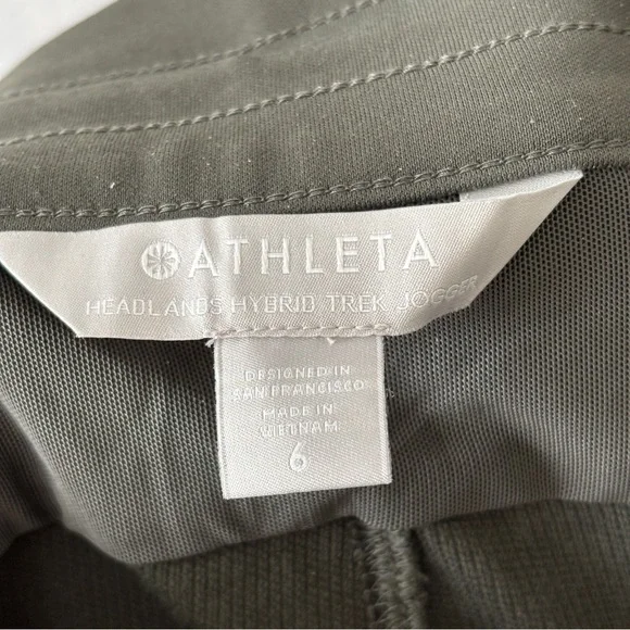Athleta green gray headland hybrid trek joggers size 6 - Picture 7 of 9